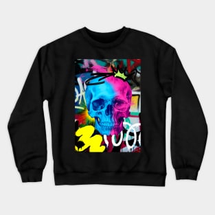 Skull Graffiti Crewneck Sweatshirt